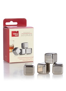 Vacu Vin Whiskeystenen set van 4 Zilver - Deal