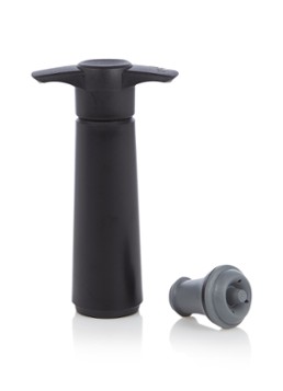 Vacu Vin Wine Saver vacuümpomp met wijnstopper set van 2 Zwart - Deal
