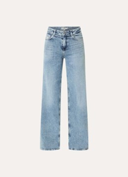 Fifth House Dames Kamilla high waist wide fit jeans met strass in de kleur Indigo
