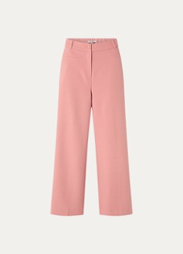 Fifth House Dames Mabelle high waist wide fit pantalon met steekzakken in de kleur Roze