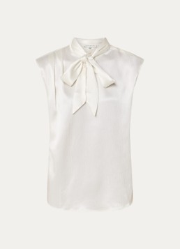 Fifth House Dames Marli top met sjaalkraag in de kleur Creme
