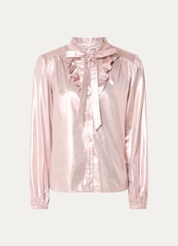 Fifth House Dames Marlon blouse met glanzende finish in de kleur Roze