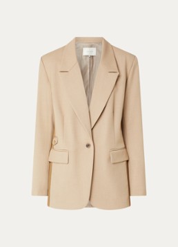 Fifth House Dames Matascha blazer met schoudervulling en klepzakken in de kleur Beige