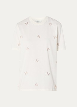 Fifth House Dames Merve T-shirt met strass in de kleur Gebroken wit
