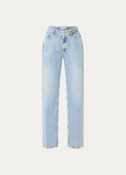 Fifth House Dames Millie mid waist wide leg jeans met lichte wassing in de kleur Indigo