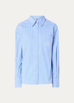 Fifth House Dames Mirre blouse met sreepprint in de kleur Lavendel