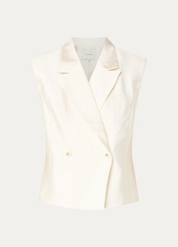 Fifth House Dames Orlando double-breasted gilet in de kleur Wit