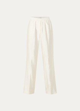 Fifth House Dames Orlando high waist straight fit broek met glanzende finish in de kleur Wit