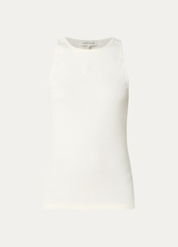 Fifth House Dames Odega tanktop met logoborduring in de kleur Wit