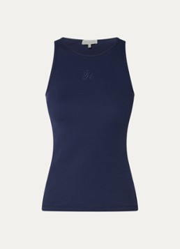 Fifth House Dames Odega tanktop met logoborduring in de kleur Donkerblauw