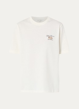 Fifth House Dames Orson T-shirt met logo in de kleur Gebroken wit