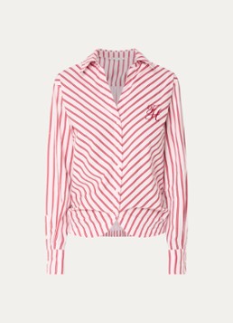 Fifth House Dames Nicoll blouse met logoborduring in de kleur Rood