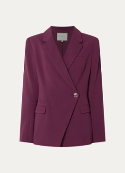 Fifth House Dames Paloma asymmetrische blazer met klepzakken in de kleur Bordeauxrood