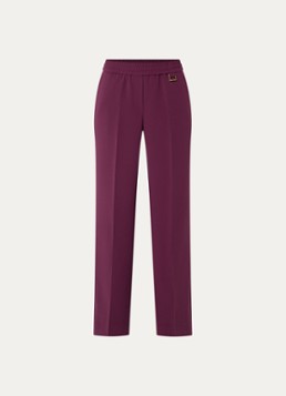 Fifth House Dames Paloma high waist straight fit pantalon met steekzakken in de kleur Bordeauxrood