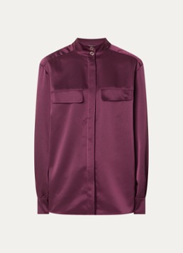 Fifth House Dames Pamplona blouse van satijn in de kleur Paars