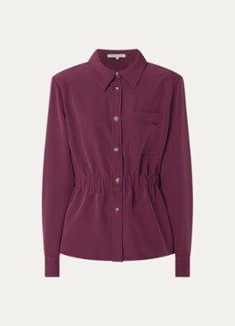 Fifth House Dames Peggi blouse met borstzak in de kleur Paars