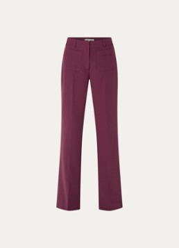 Fifth House Dames Peggi high waist wide fit pantalon met opgestikte zakken in de kleur Paars
