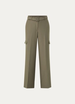 Fifth House Dames Phelia high waist wide fit pantalon met steekzakken in de kleur Groen