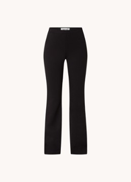 Modström Dames Tanny high waist flared fit broek met stretch in de kleur Zwart