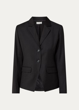 Modström Dames Pilou blazer in wolblend met klepzakken in de kleur Zwart