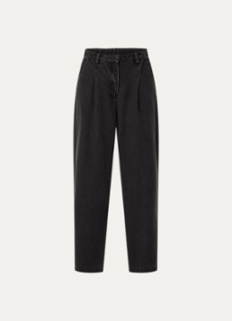 Modström Dames Minni high waist wide leg jeans met gekleurde wassing in de kleur Antraciet