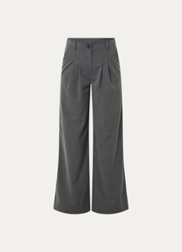 Modström Dames Tuesday high waist loose fit pantalon met steekzakken in de kleur Donkergrijs