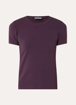 Modström Dames Dae T-shirt met ronde hals in de kleur Aubergine