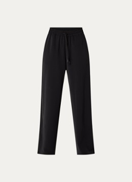 Modström Dames Tinnie high waist wide fit trackpants met gestreept detail in de kleur Zwart