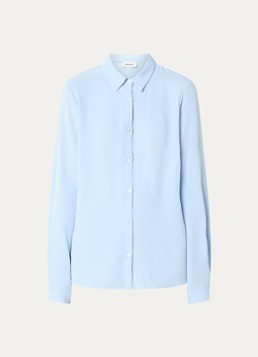 Modström Dames Ossa blouse met kraag in de kleur Lichtblauw