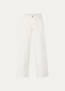 Modström Dames Princess high waist wide leg jeans met gekleurde wassing in de kleur Gebroken wit