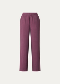 Modström Dames Nicki high waist wide fit broek met steekzakken in de kleur Aubergine