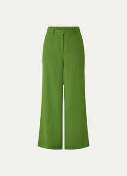 Modström Dames Benitta mid waist wide fit pantalon van crêpe in de kleur Groen