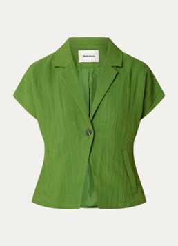 Modström Dames Benitta blazer van crêpe met paspelzakken in de kleur Groen