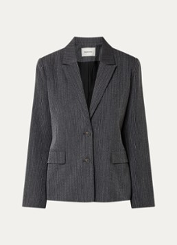 Modström Dames Birna blazer met krijtstreep in de kleur Antraciet