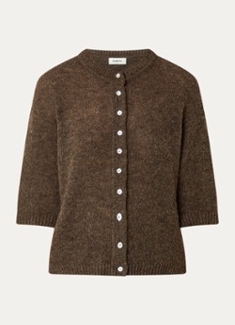 Modström Dames Bailor fijngebreid vest in de kleur Hazelnootbruin