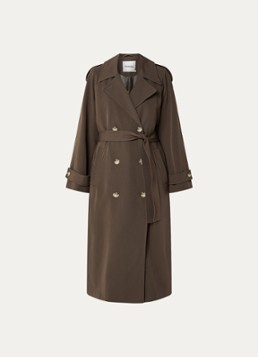 Modström Dames EvieMD trenchcoat met steekzakken en ceintuur in de kleur Naturel