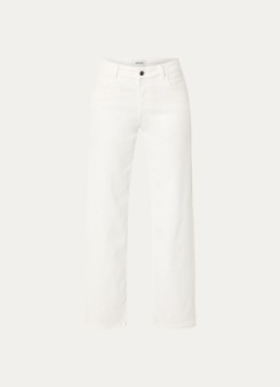 Modström Dames Solange mid waist straight leg jeans met gekleurde wassing in de kleur Wit