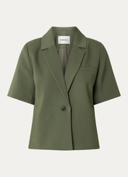 Modström Dames Gale blazer met schoudervulling in de kleur Olijfgroen