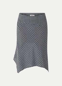Modström Dames Doro high waist midi rok met ruitdessin in de kleur Grijs