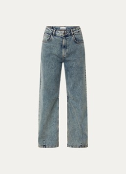 Modström Dames Cille low waist wide fit jeans met medium wassing in de kleur Indigo