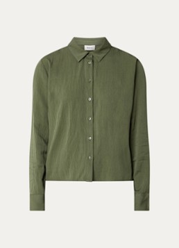 Modström Dames Uddin blouse in de kleur Olijfgroen