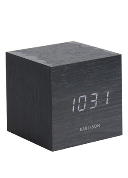 Karlsson Mini Cube wekker Zwart - Deal