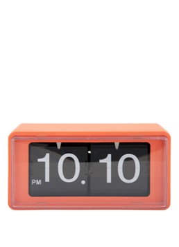 Karlsson Retro flip tafel- en wandklok Oranje - Deal