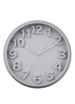 Karlsson Elevated Classic Numbers wandklok Grijs - Deal