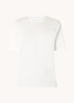 The Frankie Shop Dames Harper T-shirt van katoen in de kleur Gebroken wit, maat: L