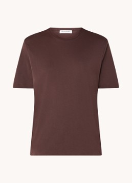 The Frankie Shop Dames Harper T-shirt van katoen in de kleur Bruin, maat: L