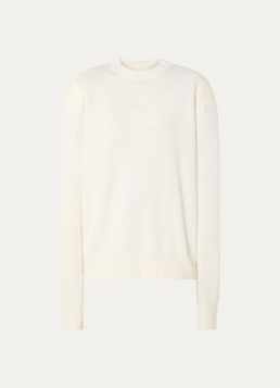 The Frankie Shop Dames Rafaela fijngebreide trui in kasjmierblend met schoudervulling in de kleur Creme, maat: XS