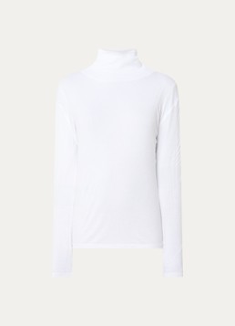 The Frankie Shop Dames Evren semi-transparante top met col in de kleur Wit, maat: L