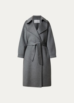 The Frankie Shop Dames Issen trenchcoat van wol in de kleur Grijs, maat: S