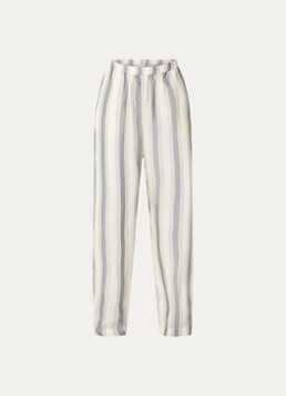 The Frankie Shop Dames Baxter semi-transparante broek met streepprint in de kleur Grijs, maat: XS